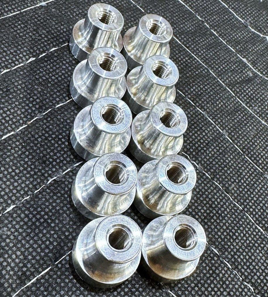 1/4-28 Aluminum Weld Bungs x10